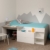 Hochbett weiß / grau inklusive Schreibtisch + Kommode + Ablagefach Spielbett Kinderbett Jugendzimmer Kinderzimmer - 2