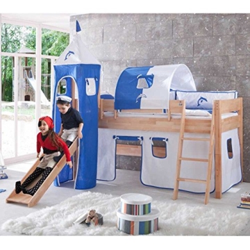 Jungen-Hochbett Gero mit Rutsche Pharao24 - 1